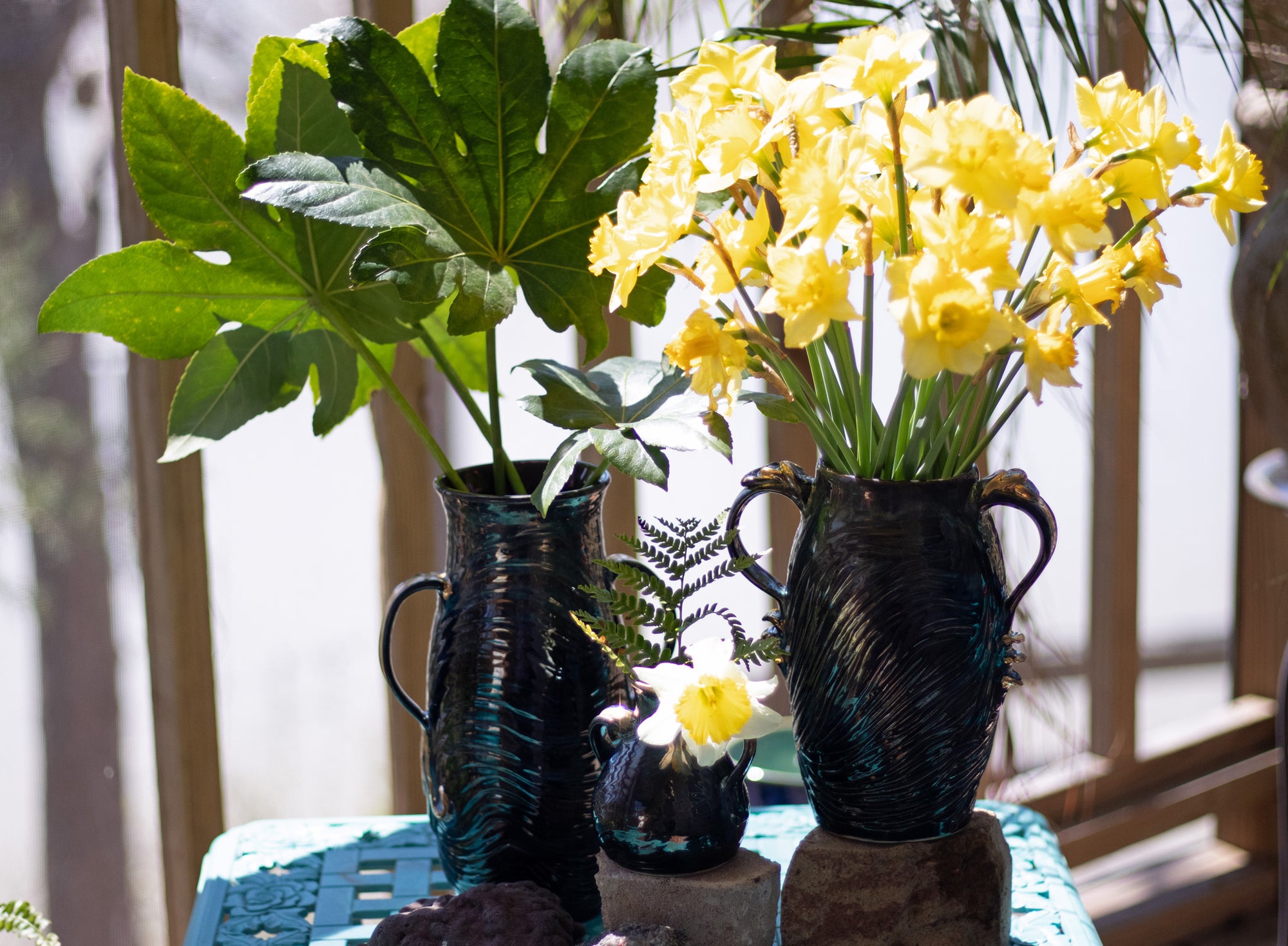 Black and Blue Vase 2