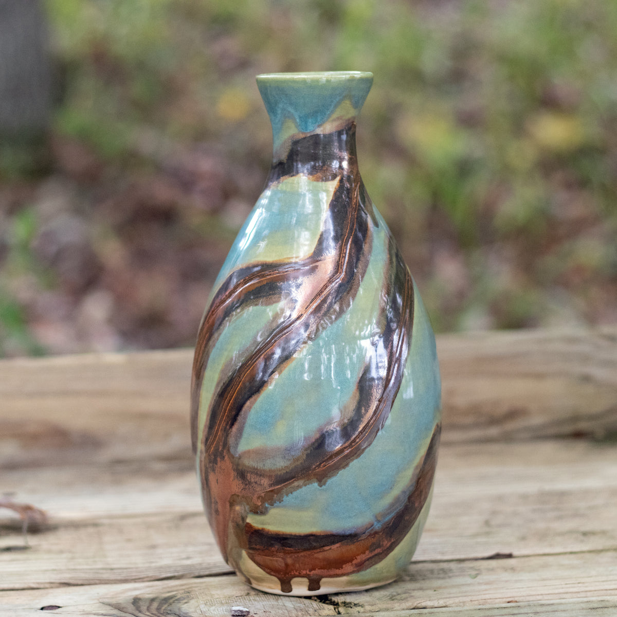 Copper Turquoise Vase 2